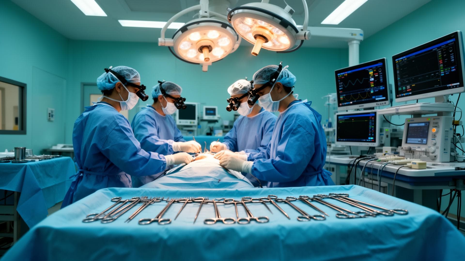 Perioperative healthcare professionals in the operating room