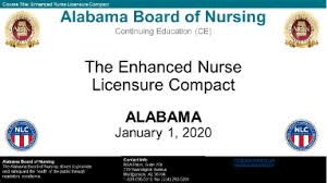 Alabama nursing license card example