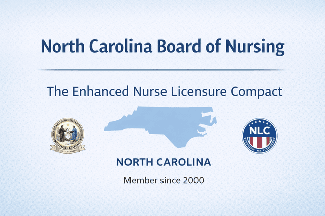 North Carolina nursing license card example