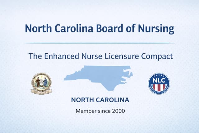 North Carolina nursing license card example