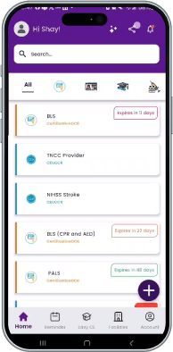 CerTracker dashboard screenshot