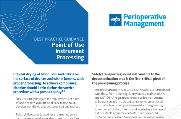 Best Practices for Point-of-Use Instrument Processing