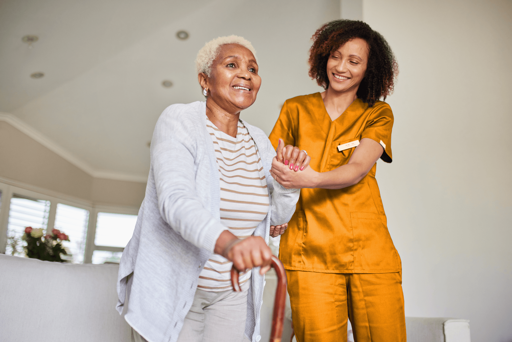 Caregivers practicing safe patient mobility